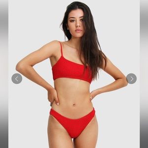 Mossman red bikini ribbed size small